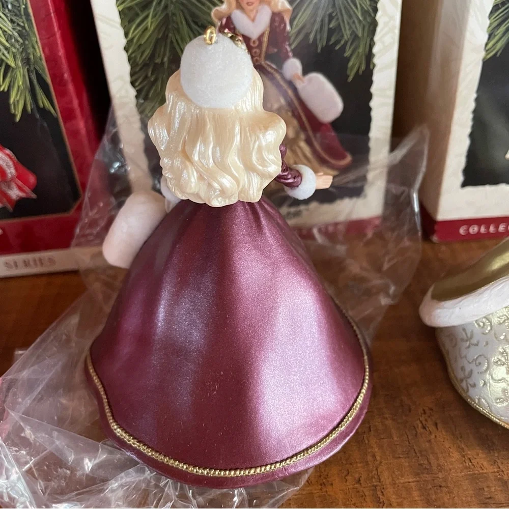 Lot Of 3 Holiday Barbie Hallmark Christmas Ornaments 1994 1996 1997